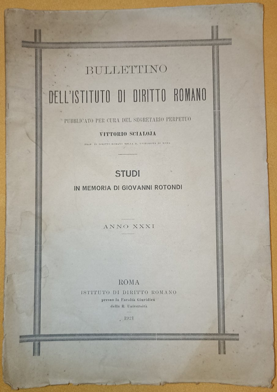 Bullettino dell'Istituto di Diritto Romano . Studi in memoria di …