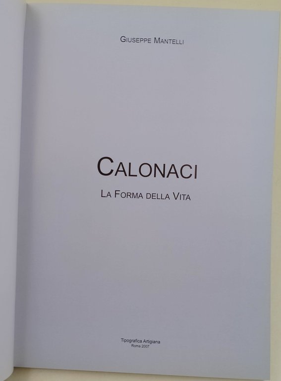 Calonaci-La forma della vita