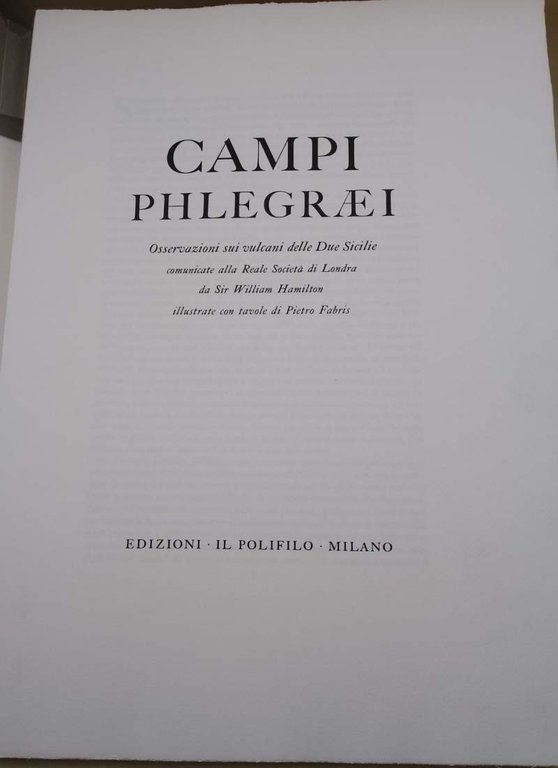 CAMPI PHLEGRAEI-OSSERVAZIONI SUI VULCANI DEL REGNO DELLE DUE SICILIE COMUNICATE …