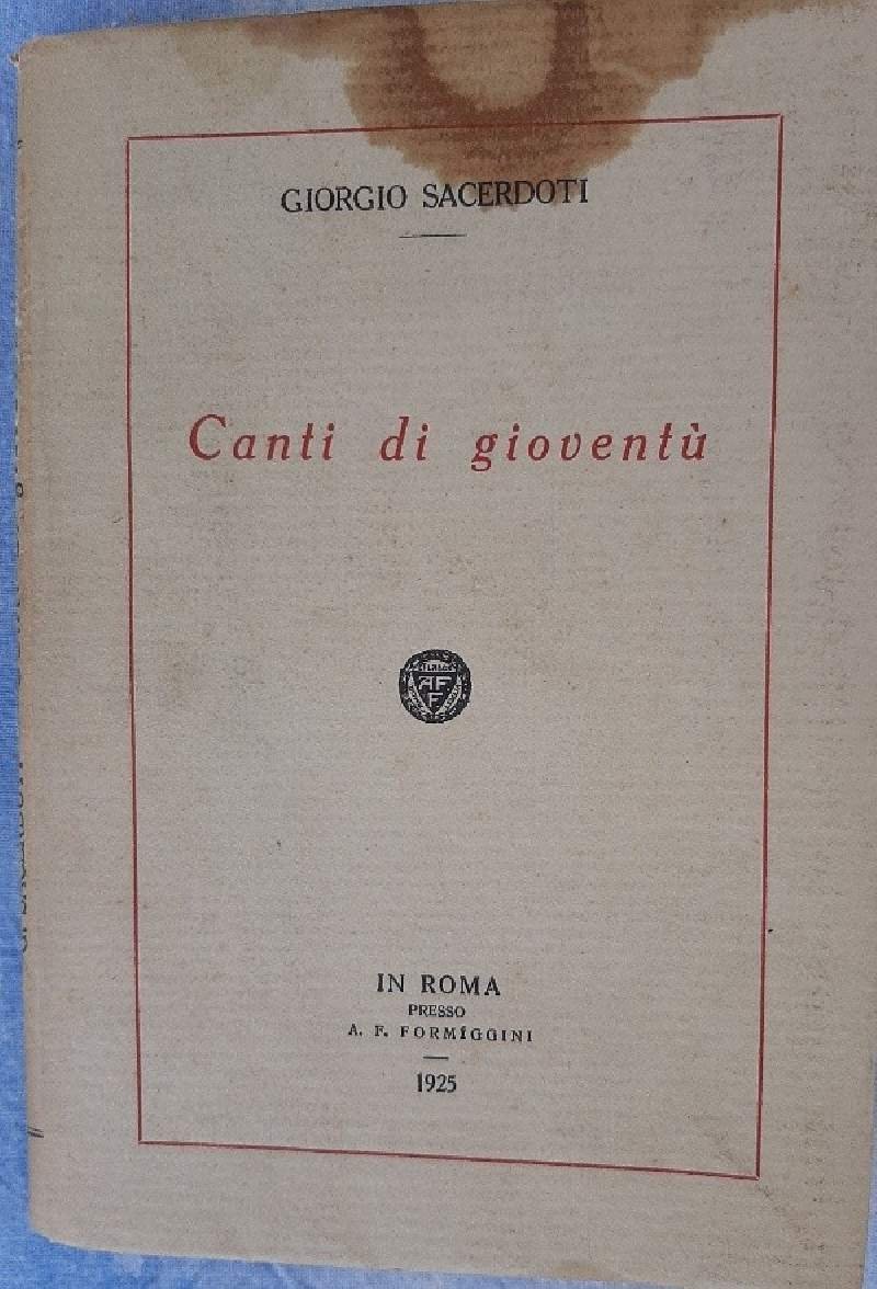 CANTI DI GIOVENTU'(1925)