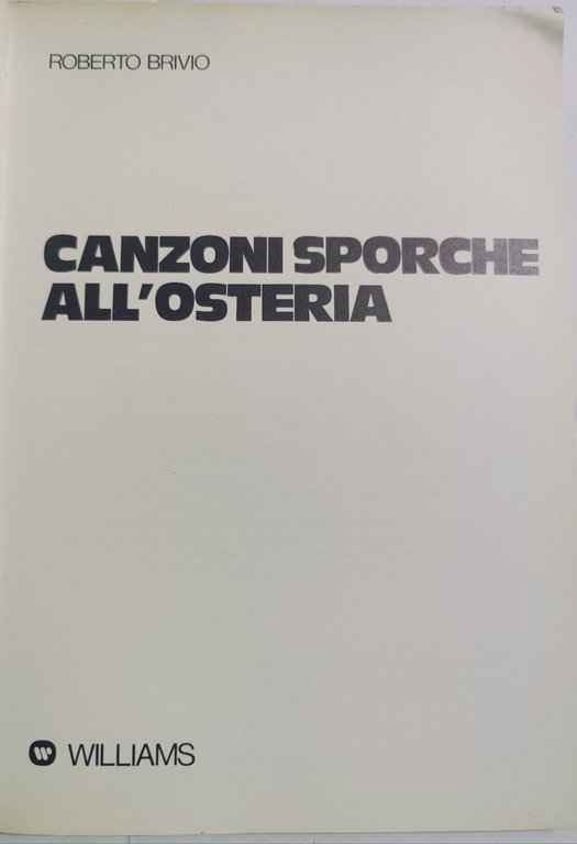 Canzoni sporche all'osteria