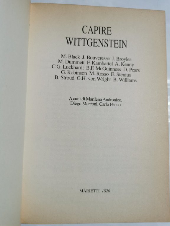 Capire Wittgenstein