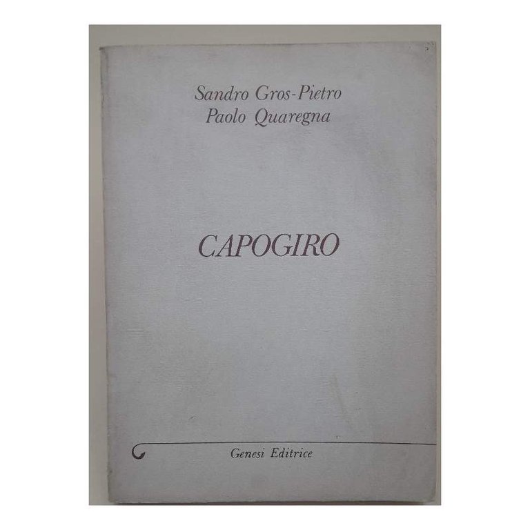 CAPOGIRO-SCENEGGIATURA CINEMATOGRAFICA( 1988)