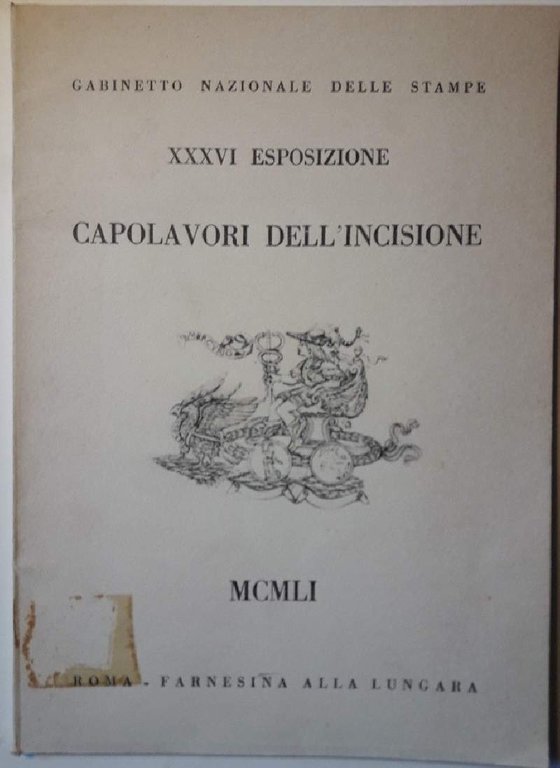 CAPOLAVORI DELL'INCISIONE-XXXVI ESPOSIZIONE(1951)