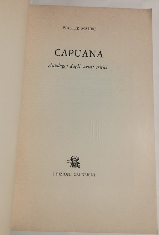 Capuana - Antologia dagli scritti critici