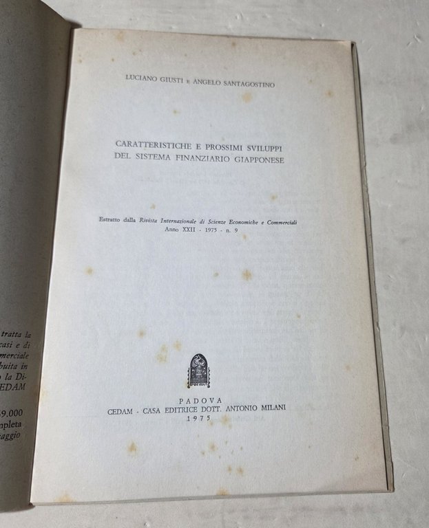 Caratteristiche e prossimi sviluppi del sistema finanziario giapponese