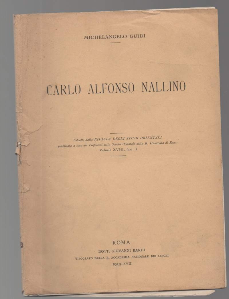 CARLO ALFONSO NALLINO (1939)