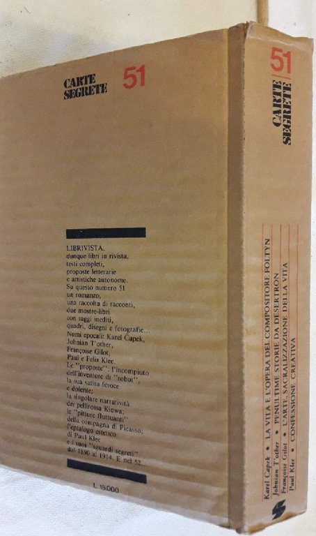 CARTE SEGRETE -LIBRIVISTA DI LETTERATURA E ARTI-MAGGIO 1986-N. 51