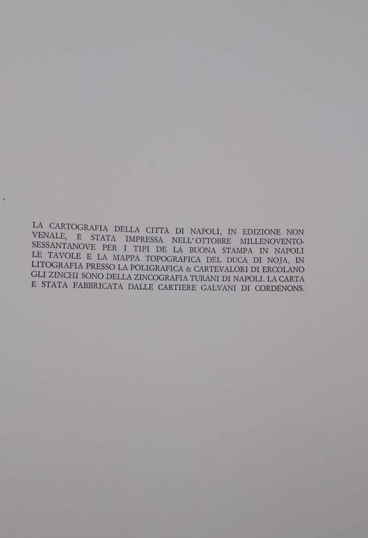 CARTOGRAFIA DELLA CITTA' DI NAPOLI-LINEAMENTI DELL'EVOLUZIONE URBANA(1969)
