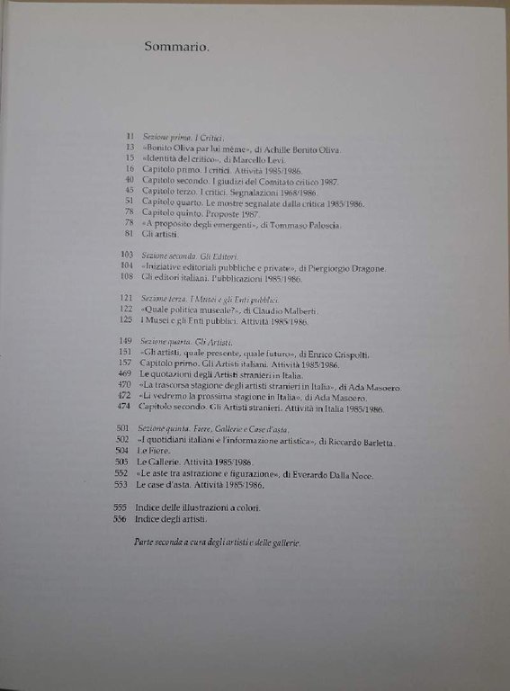 CATALOGO DELL'ARTE MODERNA ITALIANA-NUMERO 22(1986(