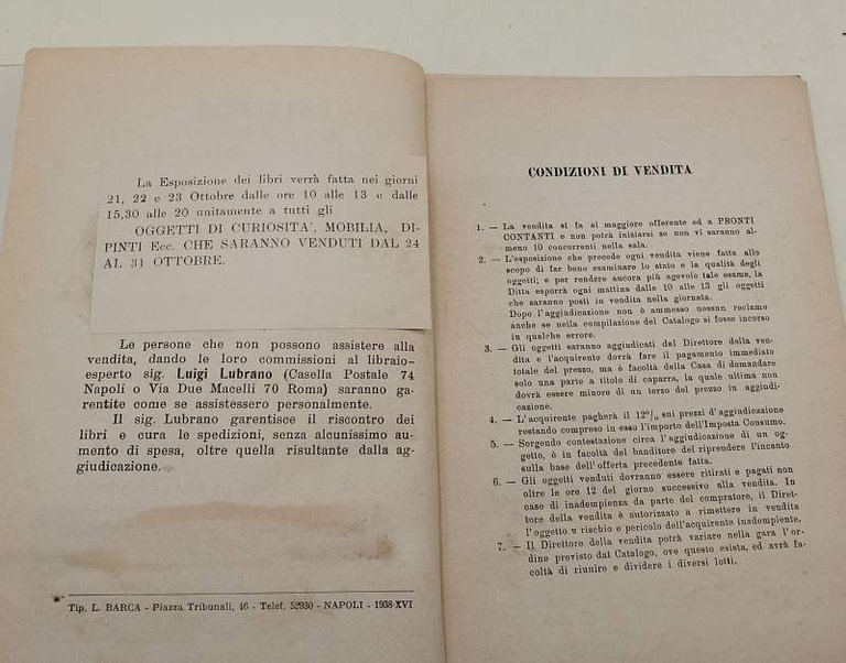 CATALOGO DELLA BIBLIOTECA TEATRALE APPARTENENTE AL CELEBRE ATTIRE ETTORE PETROLINI( …