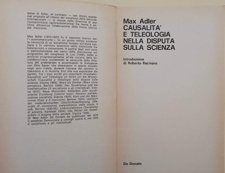 CAUSALITA' E TELEOLOGIA DELLA DISPUTA SULLA SCIENZA(1976)