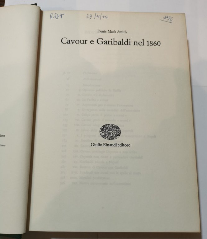 Cavour e Garibaldi nel 1860