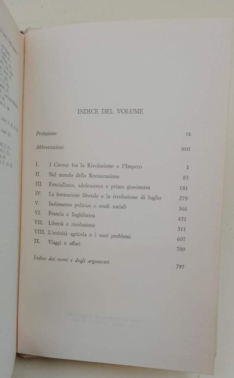 CAVOUR E IL SUO TEMPO- 1810-1842(1969)
