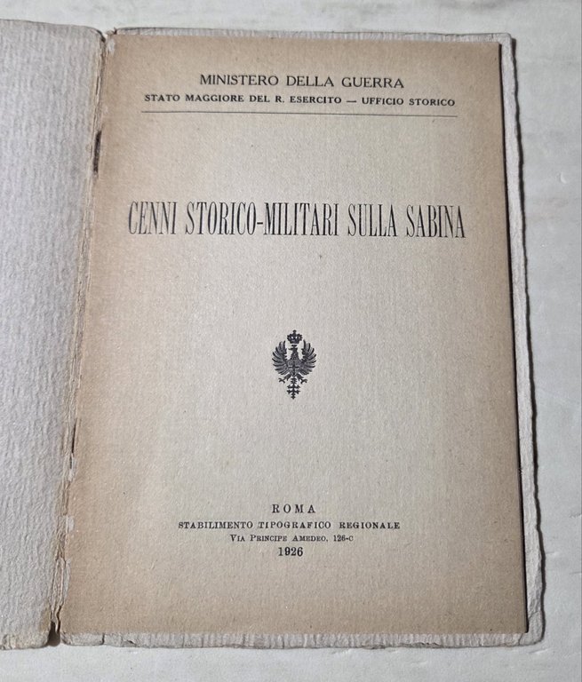 Cenni storico- militari sulla Sabina