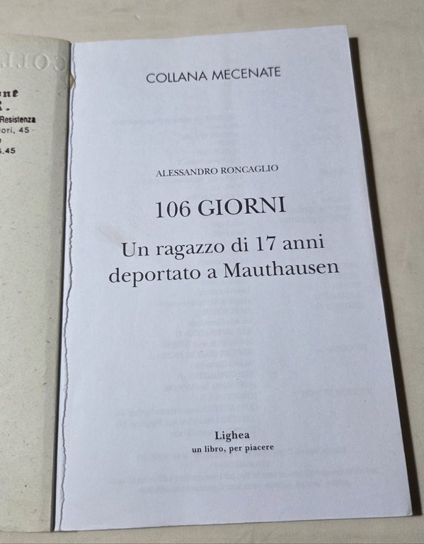 Centosei giorni. Un ragazzo di 17 anni deportato a Mauthausen