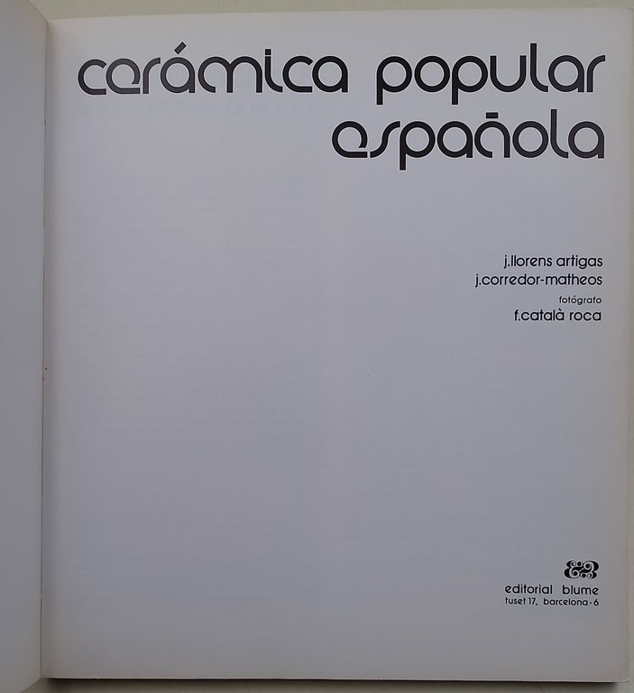 Ceramica popular espanola