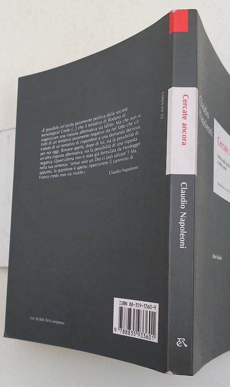 Cercate ancora- Lettera sulla laicita' e ultimi scritti