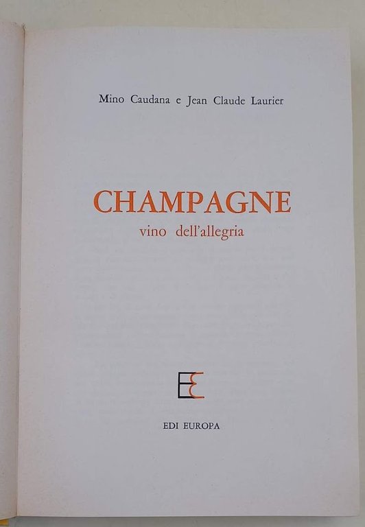 CHAMPAGNE VINO DELL'ALLEGRIA(1968)