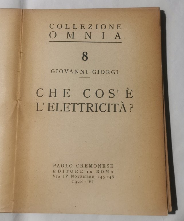Che cos'e' l'elettricita'