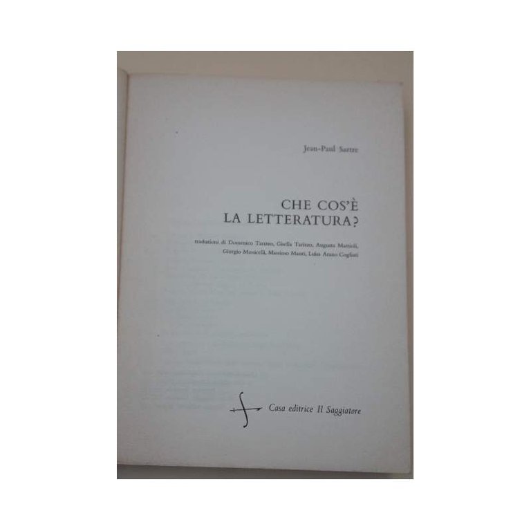 CHE COS'E' LA LETTERATURA? (1963)