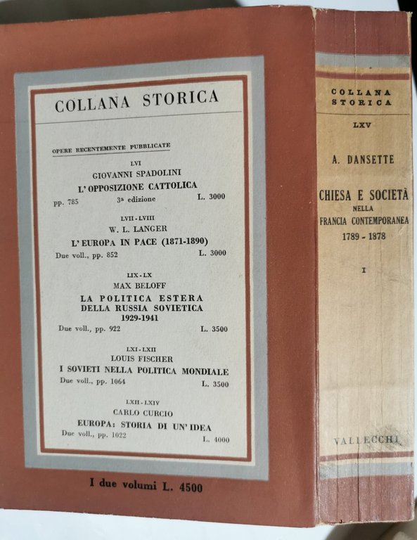 Chiesa e Società nella Francia contemporanea 1789-1878 ( primo volume …