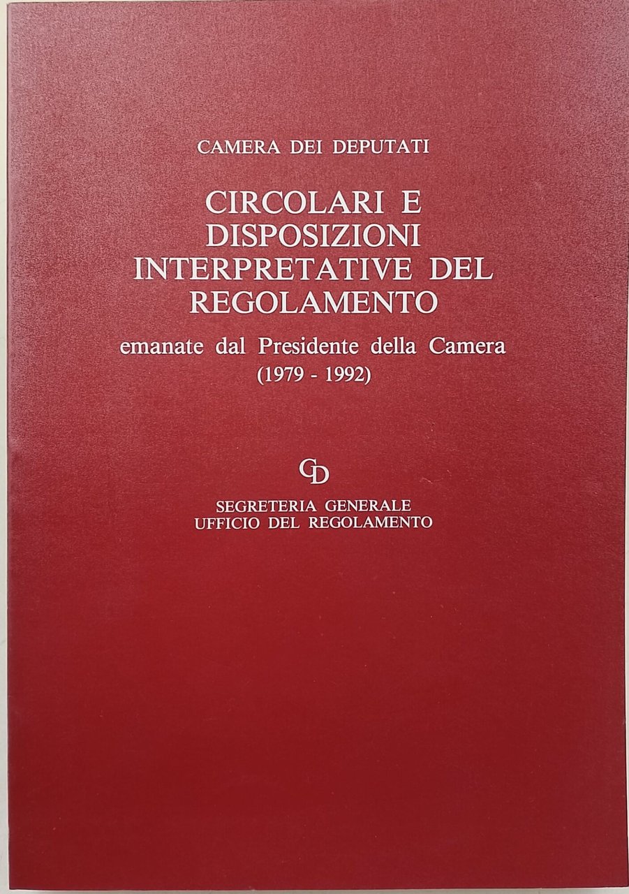 Circolari e disposizioni interpretative del regolamento emanate dal presidente della …