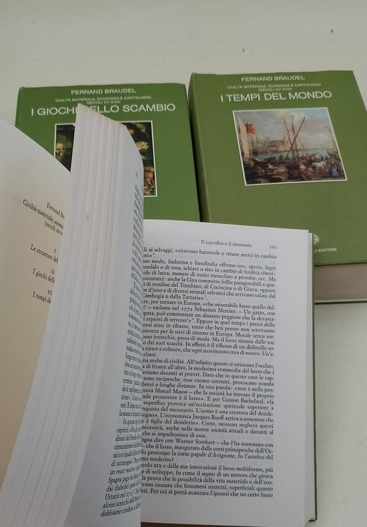 Civilta' materiale, economia e capitalismo(secoli XV-XVIII)- 3 voll