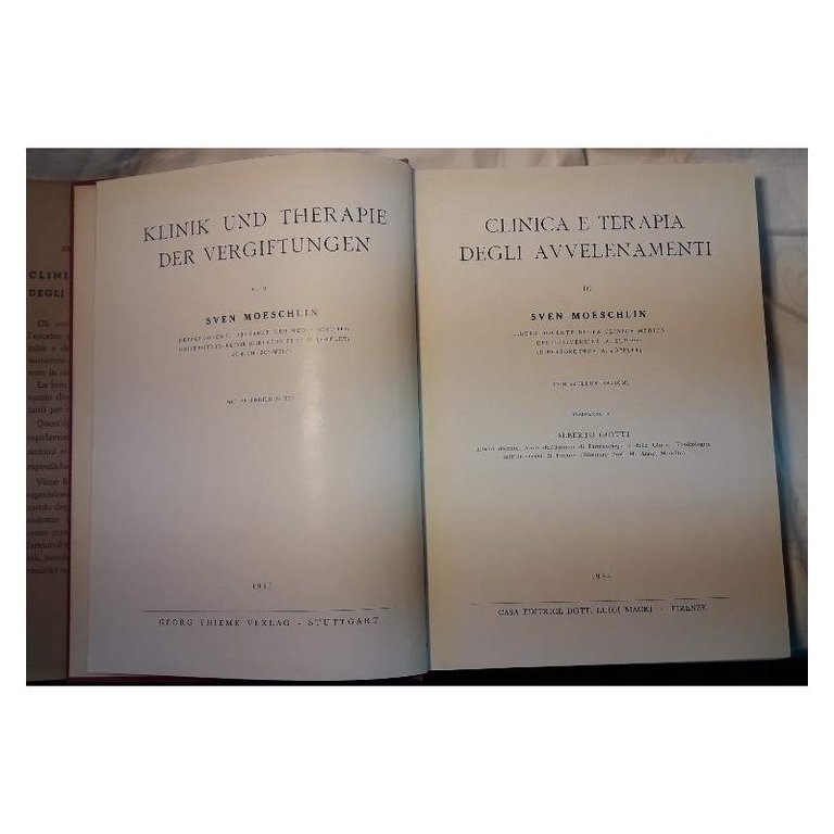 CLINICA E TERAPIA DEGLI AVELENAMENTI( 1954)