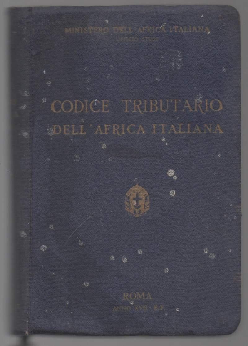 CODICE TRIBUTARIO DELL'AFRICA ITALIANA