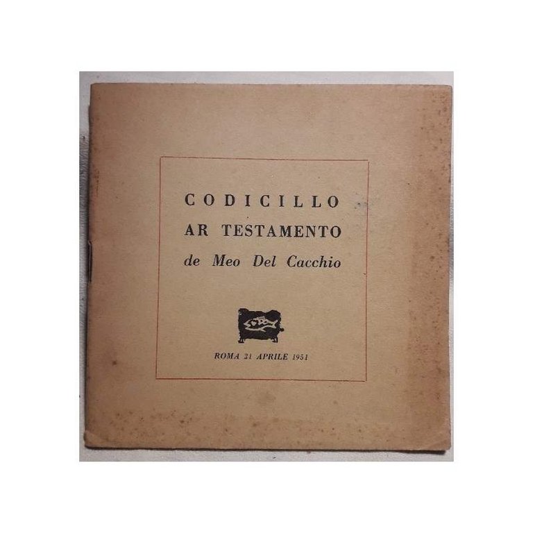 CODICILLO AR TESTAMENTO DE MEO DEL CACCHIO(1951)