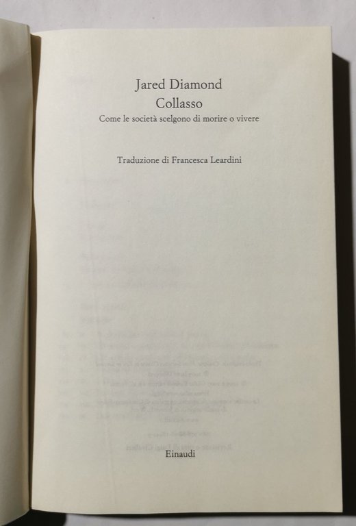 Collasso -Come le società scelgono di morire o vivere