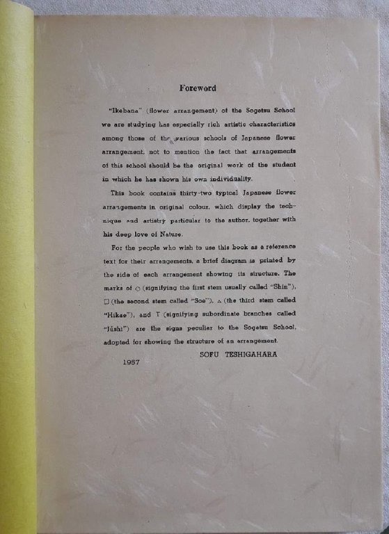 COLOURED PICTURES OF REPRESENTATIVE FLOWER ARRANGEMENTS BY SOFU(1960)