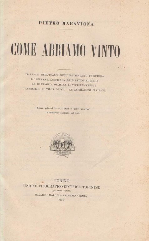 COME ABBIAMO VINTO (1919)