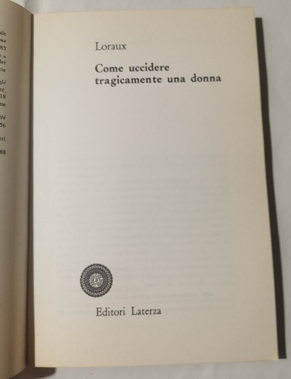 Come uccidere tragicamente una donna