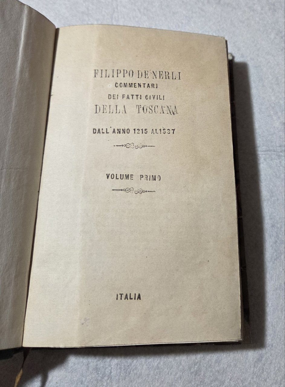 Commentari dei fatti civili della Toscana - 2 Voll. in … | Immagine principale