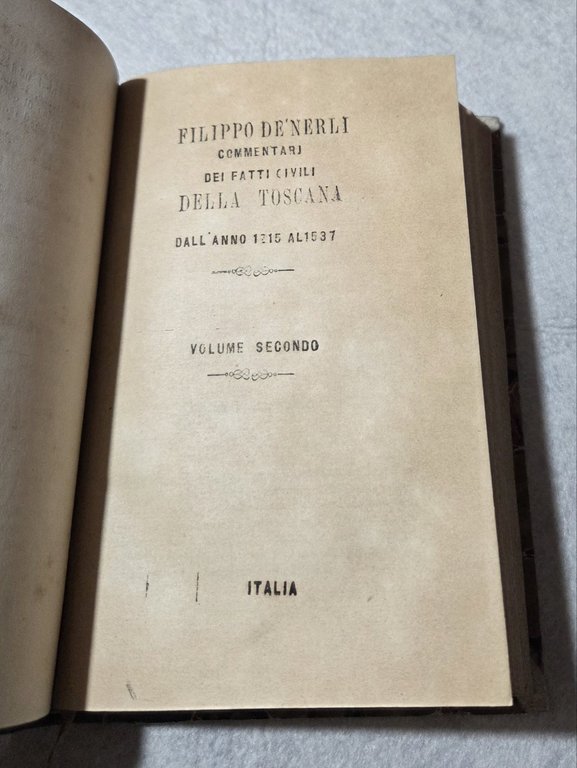 Commentari dei fatti civili della Toscana - 2 Voll. in … | Immagine Gallery 2