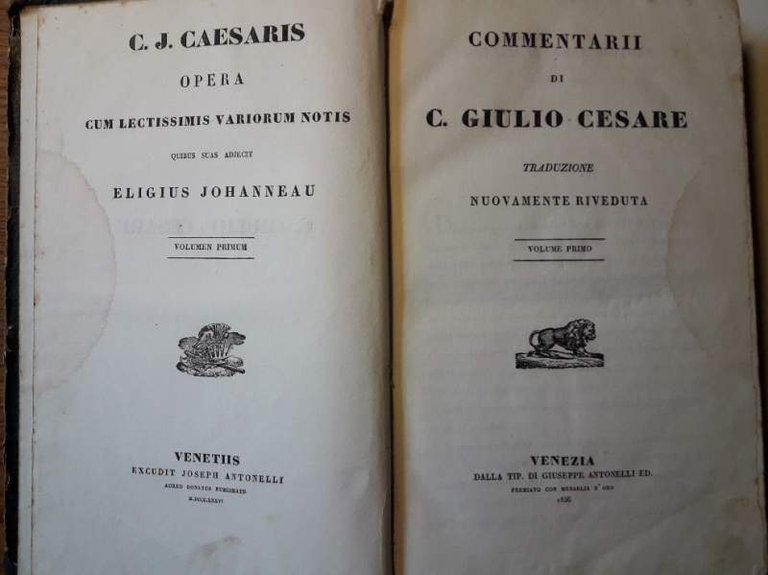 COMMENTARII DI C.GIULIO CESARE-VOLUME I(1836)