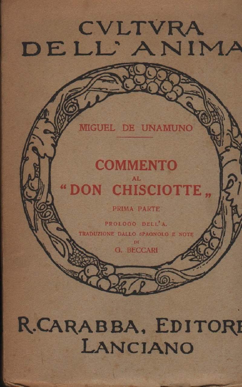 COMMENTO AL DON CHISCIOTTE PRIMA PARTE (1934)