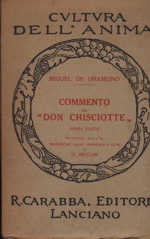 COMMENTO AL DON CHISCIOTTE PRIMA PARTE (1934)