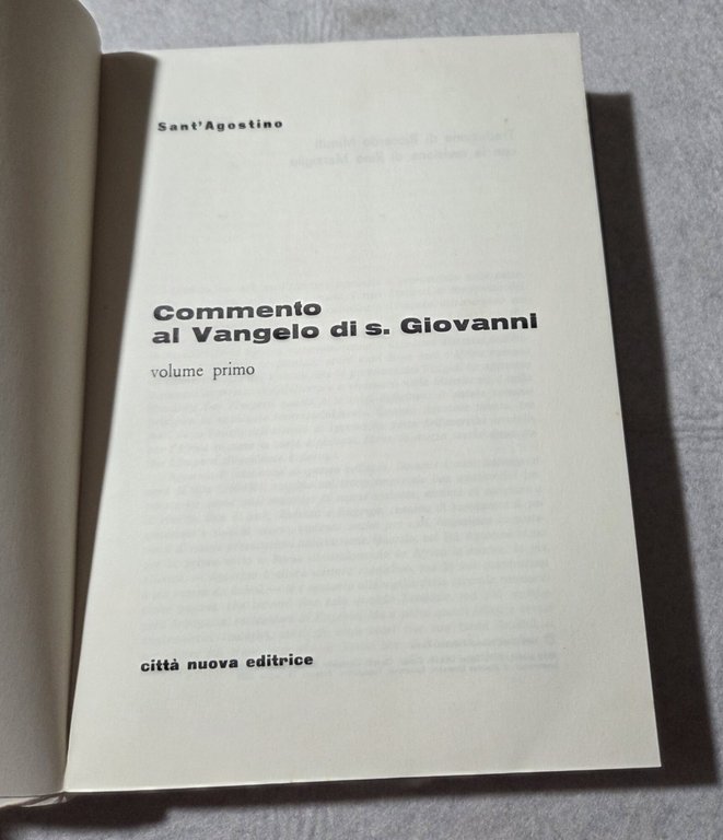 Commento al Vangelo di S.Giovanni - Vol. I' | Immagine Gallery 2