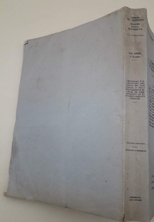 COMMISSIONE PARLAMENTARE D'INCHIESTA SUL CASO SINDONA...(1982)