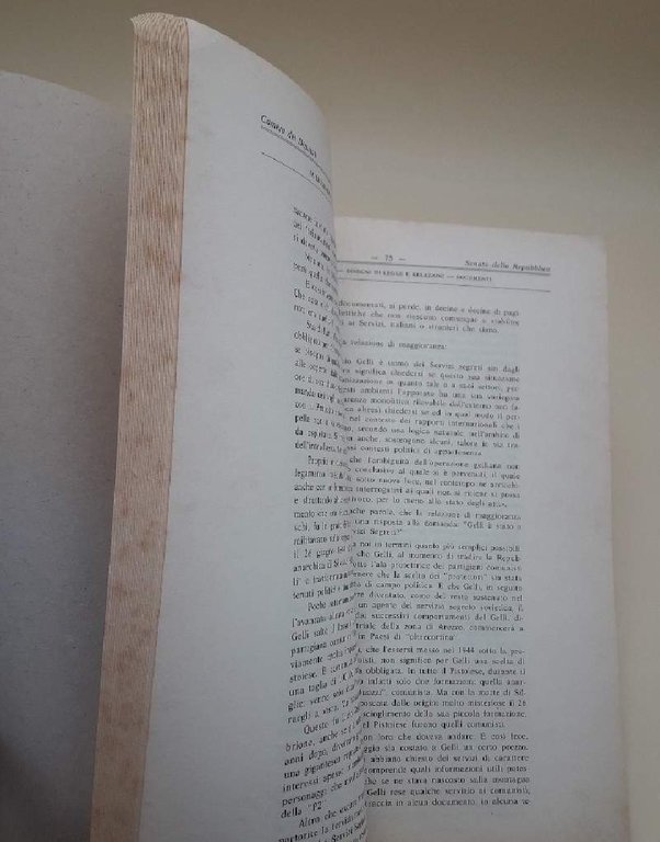 COMMISSIONE PARLAMENTARE D'INCHIESTA SULLA LOGGIA MASSONICA P2(LEGGE 23 SETTEMBRE 1981, …