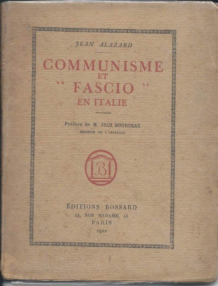 COMMUNISME ET "FASCIO" EN ITALIE (1922)