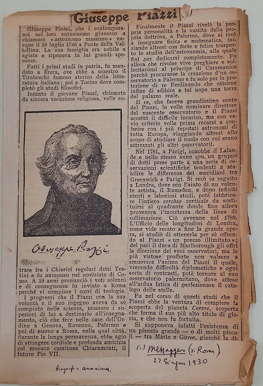 Compendio di Storia della Astronomia
