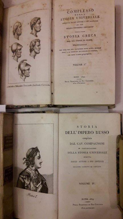 COMPLESSO DELLA STORIA UNIVERSALE scritta dagli autori i piu' distinti …