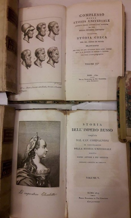 COMPLESSO DELLA STORIA UNIVERSALE scritta dagli autori i piu' distinti …