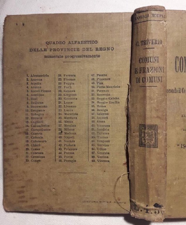 COMUNI E FRAZIONI DEL REGNO D'ITALIA(1915)