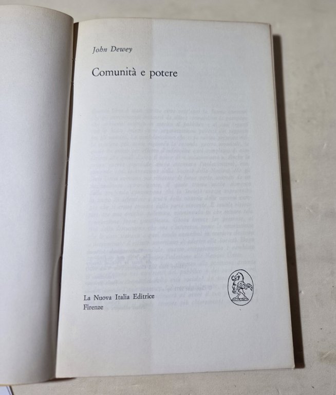 Comunita' e potere