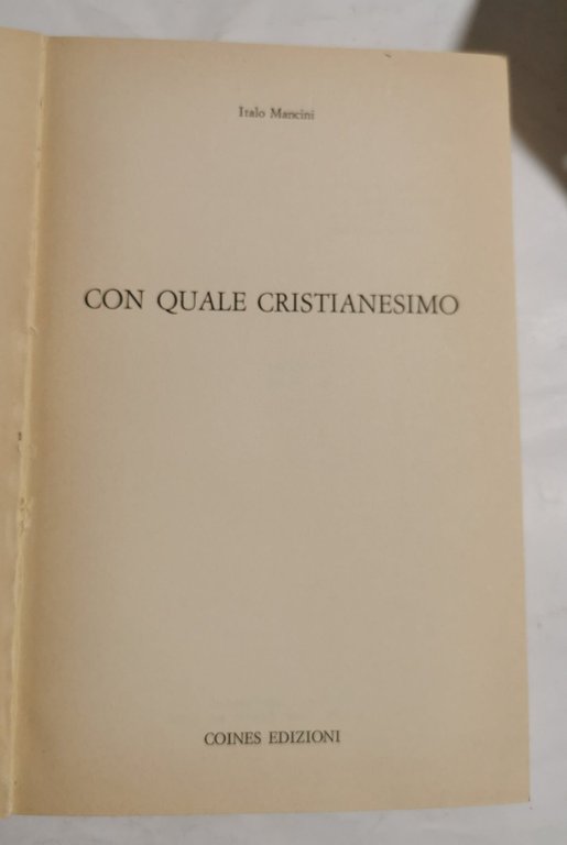Con quale cristianesimo
